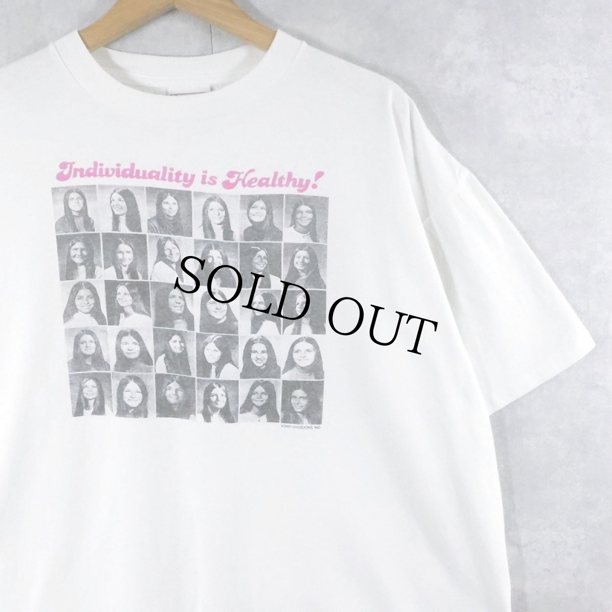 画像1: 90's USA製 "Individuality is Healthy!" フォトプリントTシャツ XL (1)