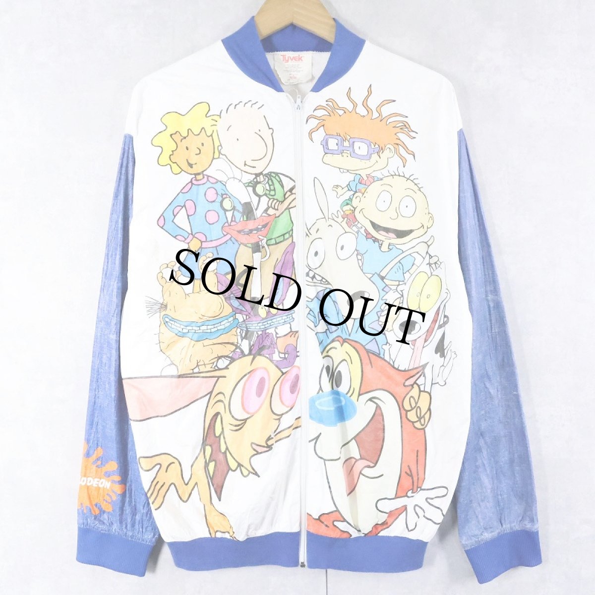 画像1: 90's NICKELODEON USA製 キャラクタープリント ペーパージャケット L (1)