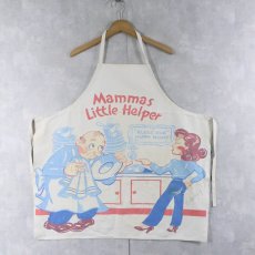 画像1: 50〜60's "Mammas Little Helper" コットンプリントエプロン (1)