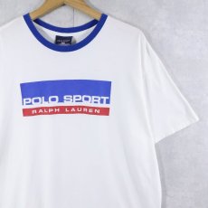 画像1: 90's POLO SPORT Ralph Lauren ロゴプリント リンガーTシャツ (1)