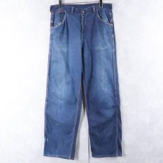 画像1: 〜60's UNKOWN デニムペインターパンツ W33 (1)