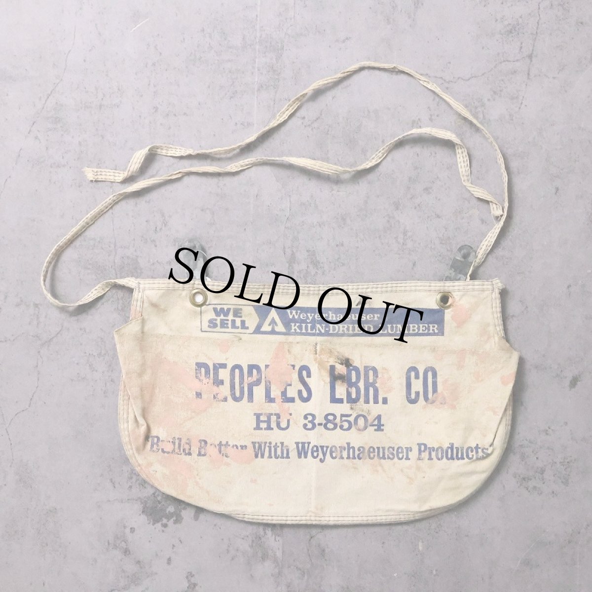 画像1: VINTAGE "PEOPLES LBR. CO." キャンバスツールエプロン (1)