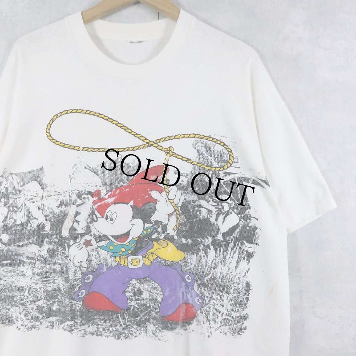 画像1: 90's MICKEY "MICKEY MOUSE" キャラクタープリントTシャツ (1)