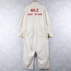 画像2: 50〜60's UNIVERSAL OVERALL Stone Cutter チェーン刺繍 HBTオールインワン SIZE46 (2)