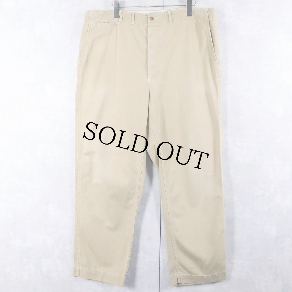 画像1: 60〜70's コットンチノトラウザーズ W38 (1)