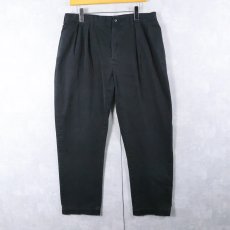 画像3: POLO Ralph Lauren "ETHAN PANT" 2タックチノトラウザーズ BLACK W34 (3)