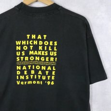 画像2: 90's National Debate Institute "LOGIC & LOVE" プリントTシャツ BLACK XL (2)