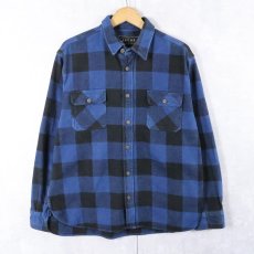 画像1: JACHS NEW YORK バッファローチェック柄 ヘビーネルシャツ XL (1)