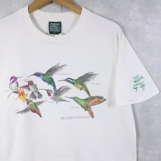 画像1: 90's LIBERTY GRAPHICS "Robert Shetterly" USA製 鳥イラストプリントTシャツ L (1)