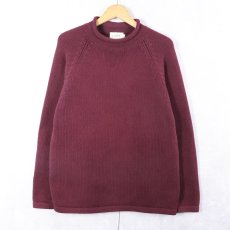 画像1: J.CREW ロールネック コットンニットセーター M (1)