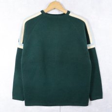 画像1: 60〜70's Meister Sweater ラインデザイン ジャガードニットセーター SIZE38 (1)