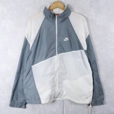 画像1: 90's NIKE 銀タグ 切り替えデザイン ナイロンジャケット  (1)