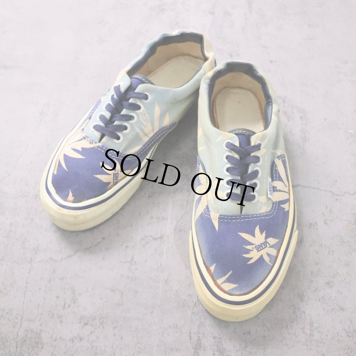 画像1: 80's VANS ERA USA製 ガンジャ柄 スケートシューズ 25cm (1)