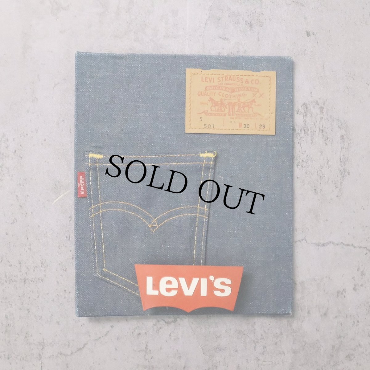 画像1: 60's LEVI'S 501 BIGE S TYPE デニムオブジェ (1)