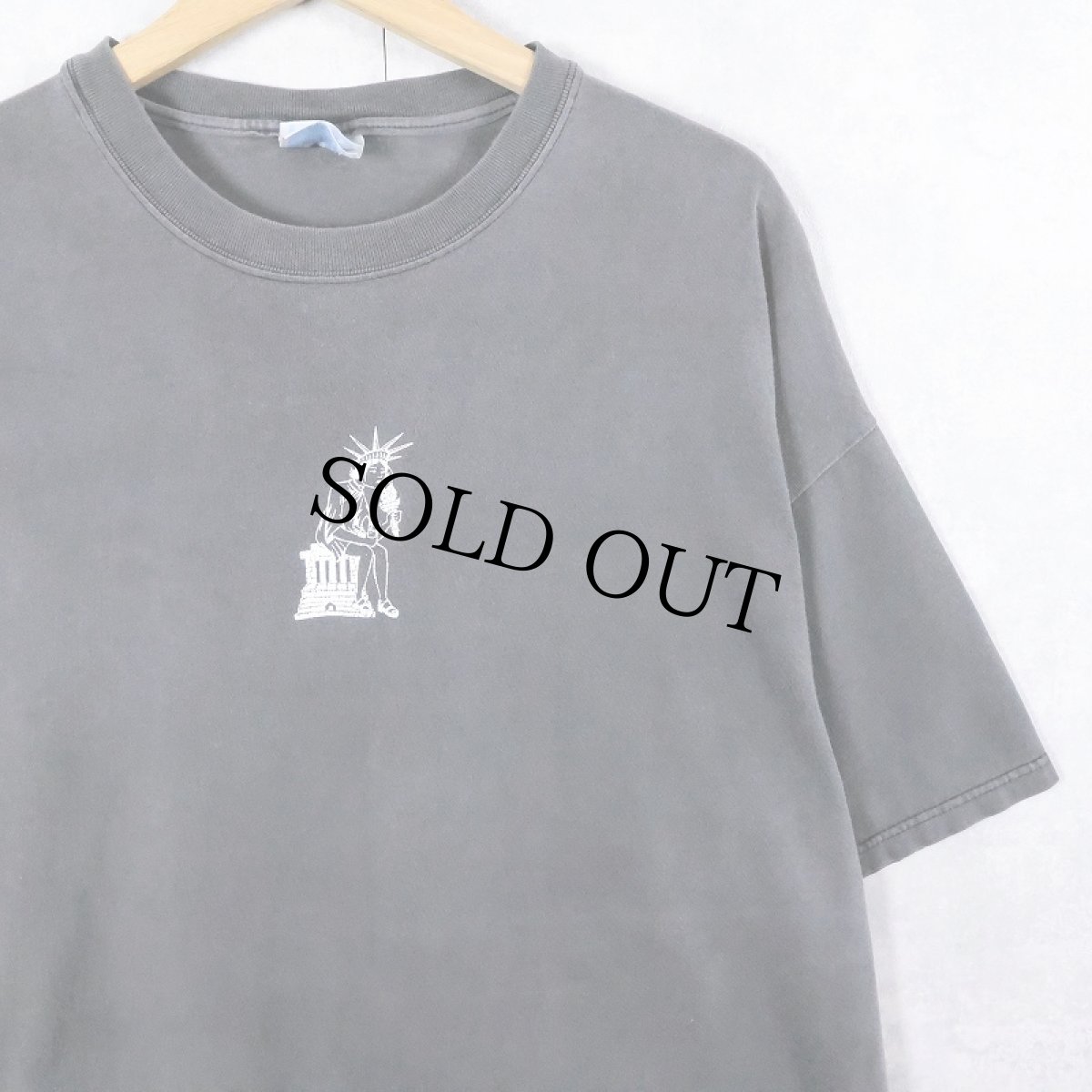 画像1: 90's "自由の女神" パロディイラスト プリントTシャツ XL (1)