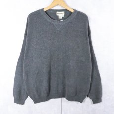 画像1: Eddie Bauer 前V コットンリブニットセーター L (1)