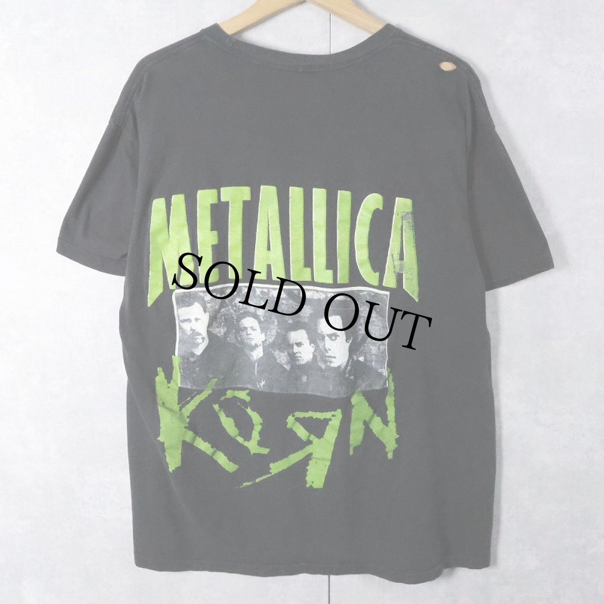 画像2: 90's METALLICA "METALLICA KORN " ヘヴィメタルバンドTシャツ BLACK L (2)