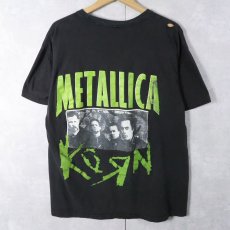 画像2: 90's METALLICA "METALLICA KORN " ヘヴィメタルバンドTシャツ BLACK L (2)