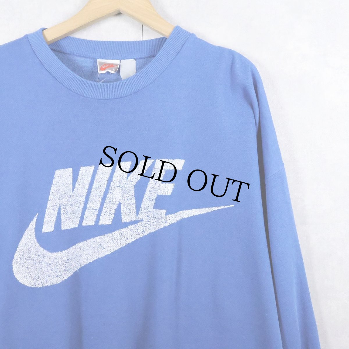 画像1: 90's NIKE 銀タグ ロゴプリントスウェット XL (1)