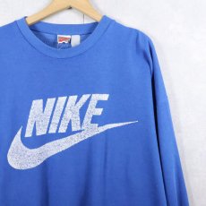 画像1: 90's NIKE 銀タグ ロゴプリントスウェット XL (1)