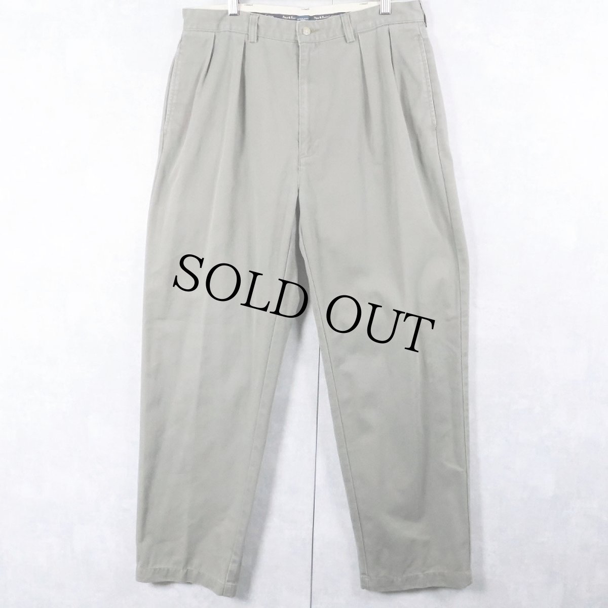 画像1: POLO Ralph Lauren 2タックチノトラウザーズ W34 (1)