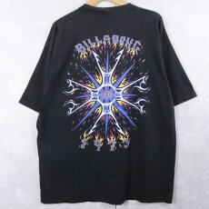 画像1: 90's BILLABONG USA製 プリントTシャツ BLACK XL (1)
