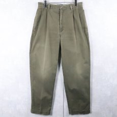 画像1: POLO Ralph Lauren "HAMMOND PANT" 2タックコットントラウザーズ W31 (1)