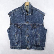 画像2: 80's Levi's 70507-0229 USA製 "SKID ROW" ギャラクティックウォッシュ×カットオフ デニムジャケット (2)