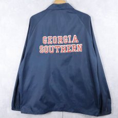 画像1: 80's VELVA SHEEN "GEORGIA SOUTHERN" コーチジャケット NAVY L (1)