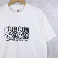 画像1: 90's USA製 "Halsted Street Fair 1989" プリントTシャツ L (1)