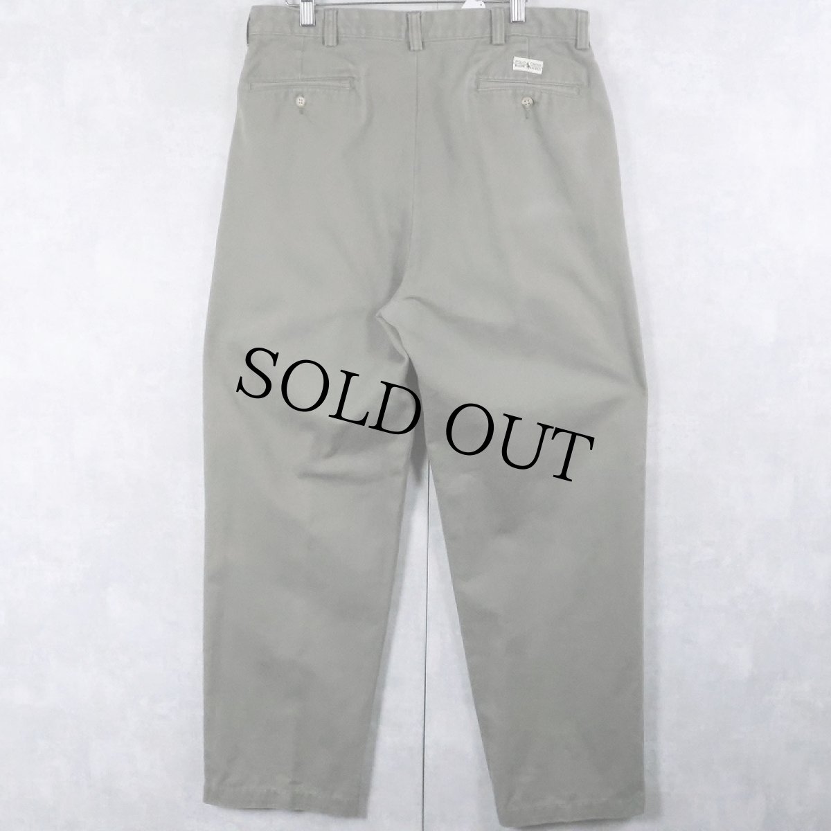 画像2: POLO Ralph Lauren 2タックチノトラウザーズ W34 (2)