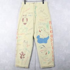 画像1: 60's ハンドペイント メモリアルコーデュロイパンツ W29 (1)