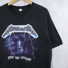画像1: 2007 METALLICA "RIDE THE LIGHTNING" ロックバンドプリントTシャツ BLACK XL (1)