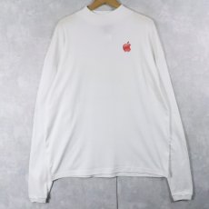 画像2: 【SALE】 2000's Apple USA製 モックネック ロゴロンT XL (2)