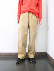 画像2: 40's U.S.ARMY "Regulation Army Officer's Trousers" チノトラウザーズ W30 (2)