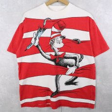 画像1: 90's UNIVERSAL STUDIOS USA製 "Dr.Seuss THE CAT IN THE HAT"　キャラクタープリントTシャツ M (1)