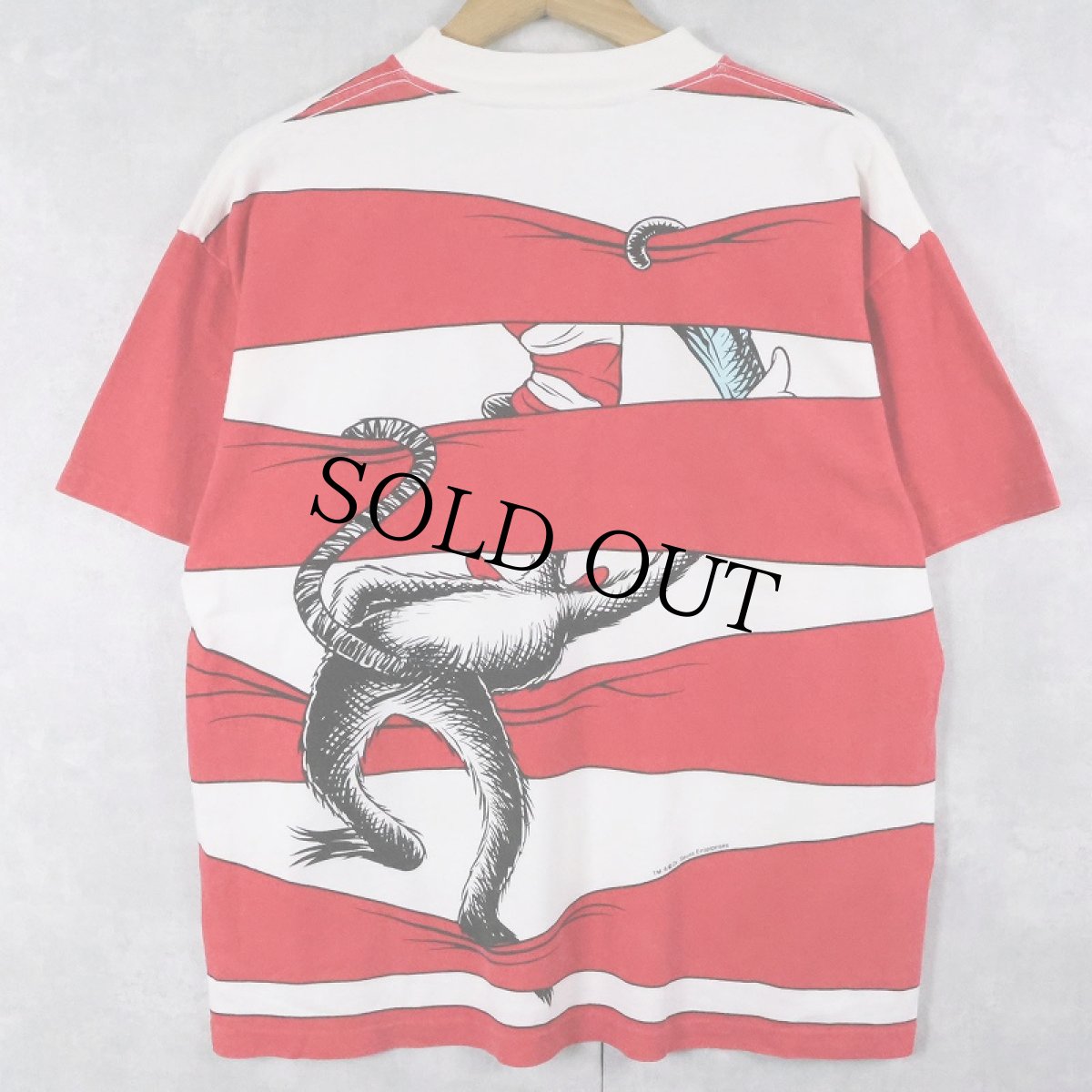 画像2: 90's UNIVERSAL STUDIOS USA製 "Dr.Seuss THE CAT IN THE HAT"　キャラクタープリントTシャツ M (2)