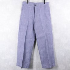 画像1: 50's FRENCH MILITARY リネンセーラーパンツ "ワンウォッシュ" DEADSTOCK 【W31 L28】 (1)