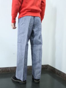 画像3: 50〜60's FRENCH MILITARY リネンセーラーパンツ "ワンウォッシュ" DEADSTOCK 【W32 L28】 (3)