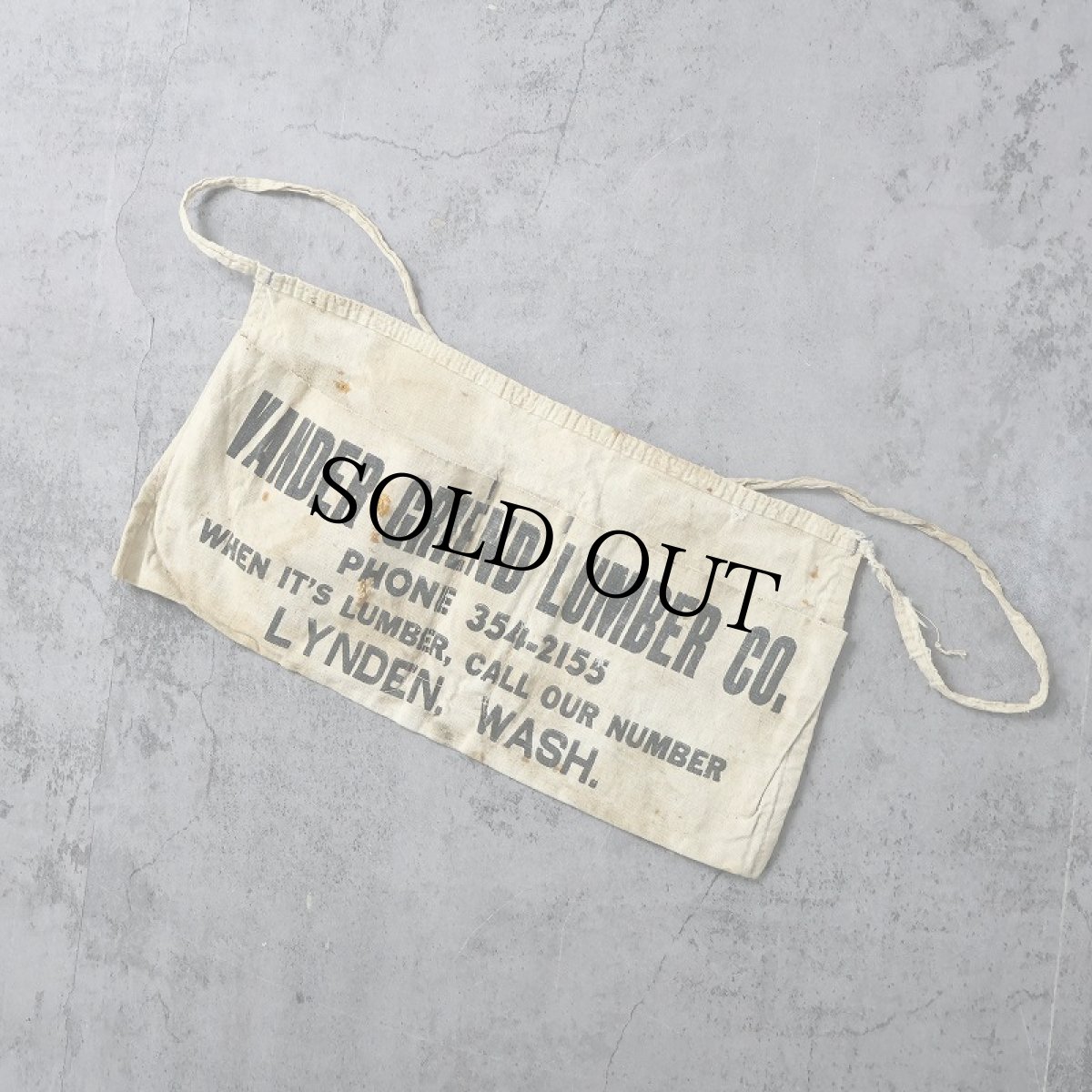 画像1: VINTAGE "VANDER GRIEND LUMBER CO." キャンバスツールエプロン (1)