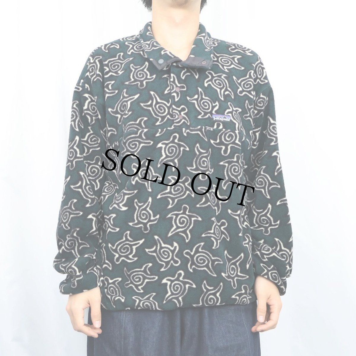 画像2: 90's Patagonia "ZEN TURTLE" 総柄 スナップT L (2)