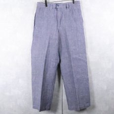 画像1: 50〜60's FRENCH MILITARY リネンセーラーパンツ "ワンウォッシュ" DEADSTOCK 【W32 L28】 (1)