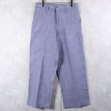 画像1: 60's FRENCH MILITARY リネンセーラーパンツ "ワンウォッシュ" DEADSTOCK 【W31 L29】 (1)