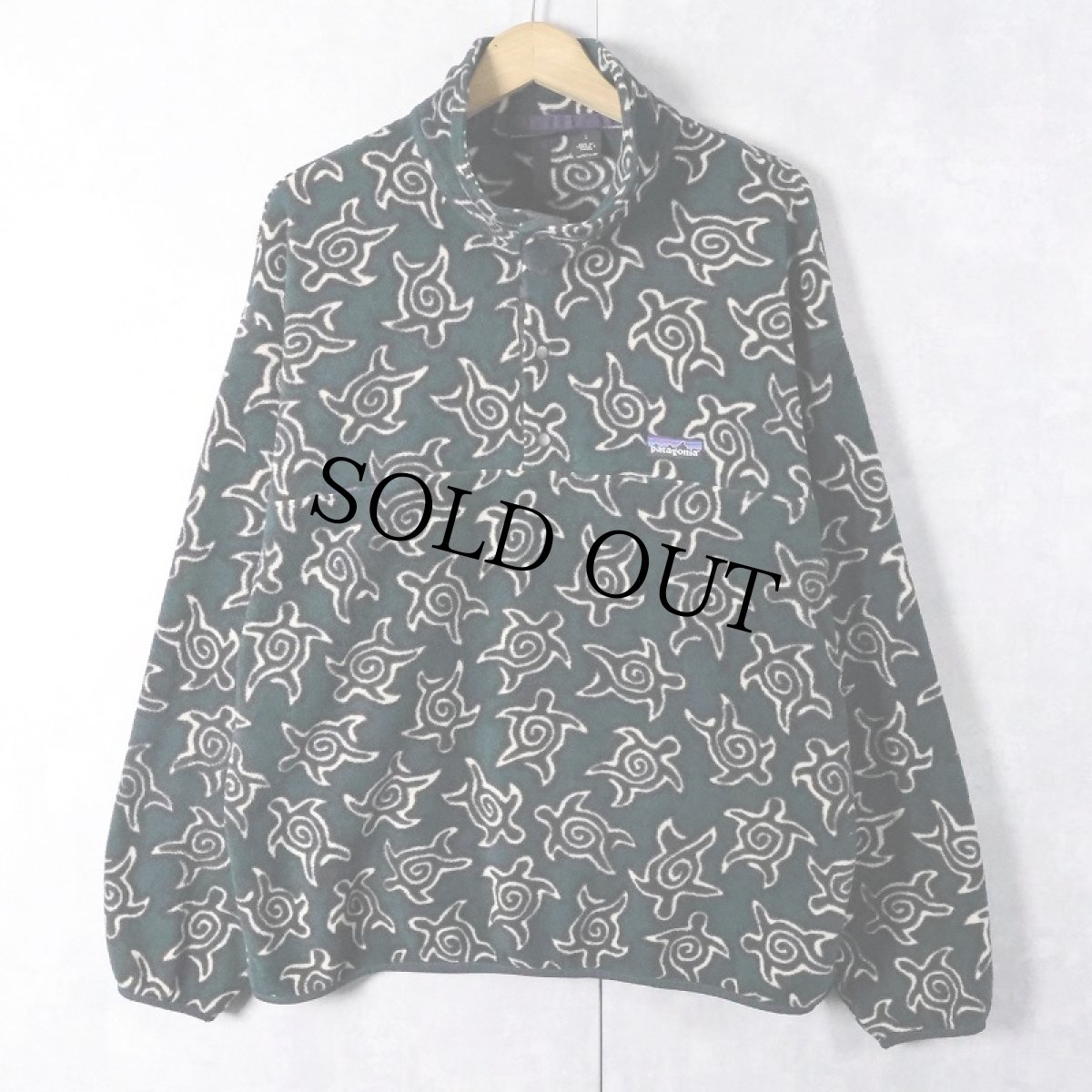 画像1: 90's Patagonia "ZEN TURTLE" 総柄 スナップT L (1)