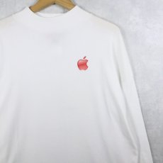 画像1: 【SALE】 2000's Apple USA製 モックネック ロゴロンT XL (1)