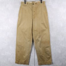 画像1: 40's U.S.ARMY "Regulation Army Officer's Trousers" チノトラウザーズ W30 (1)