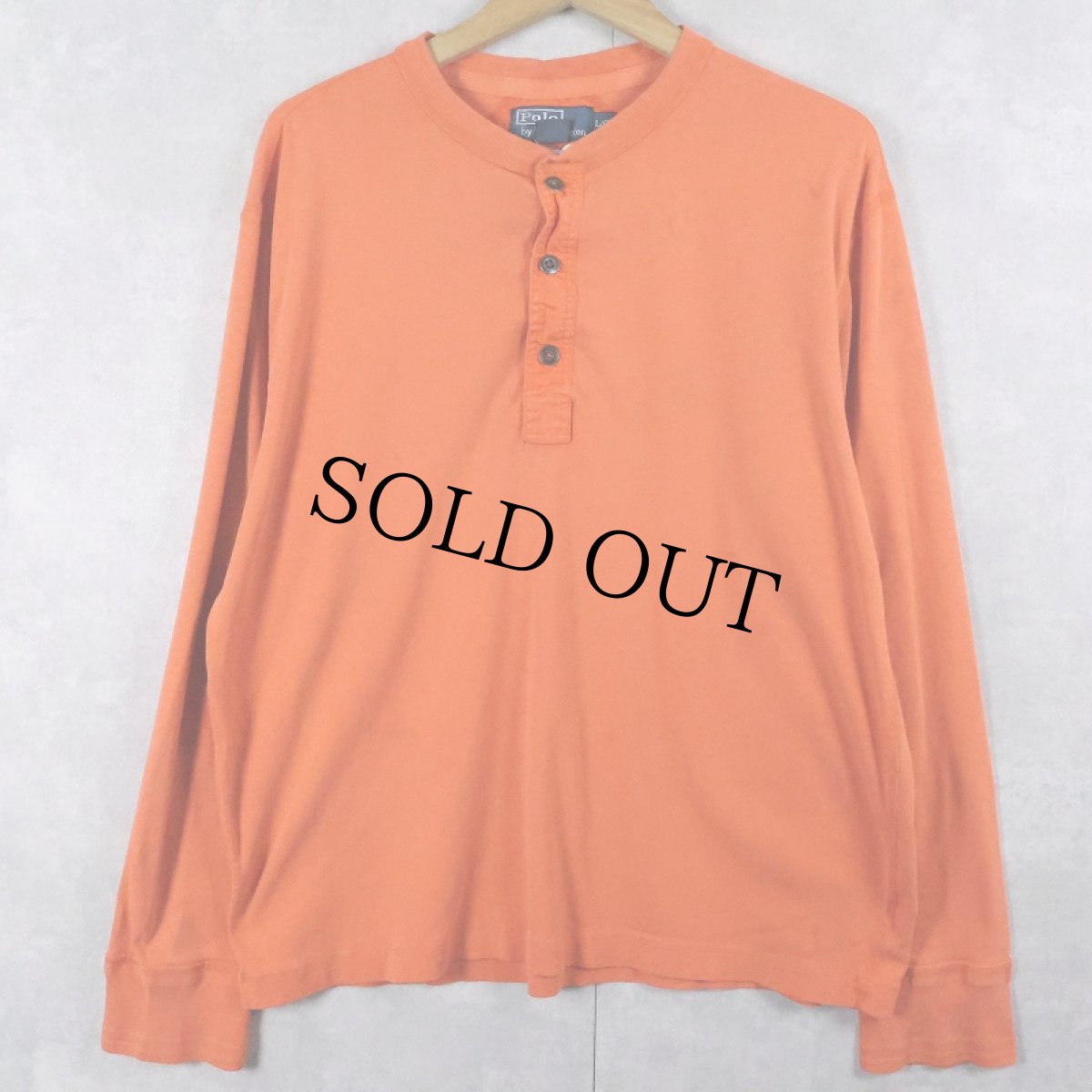 画像1: POLO Ralph Lauren 猫目ボタン ヘンリーネックロンＴＬ (1)