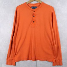 画像1: POLO Ralph Lauren 猫目ボタン ヘンリーネックロンＴＬ (1)