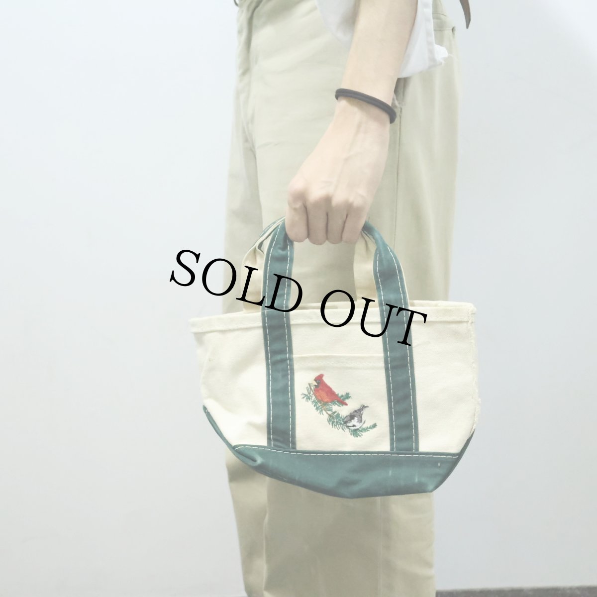 画像2: 90's L.L.Bean BOAT AND TOTE USA製 キャンバストードバッグ MINI (2)