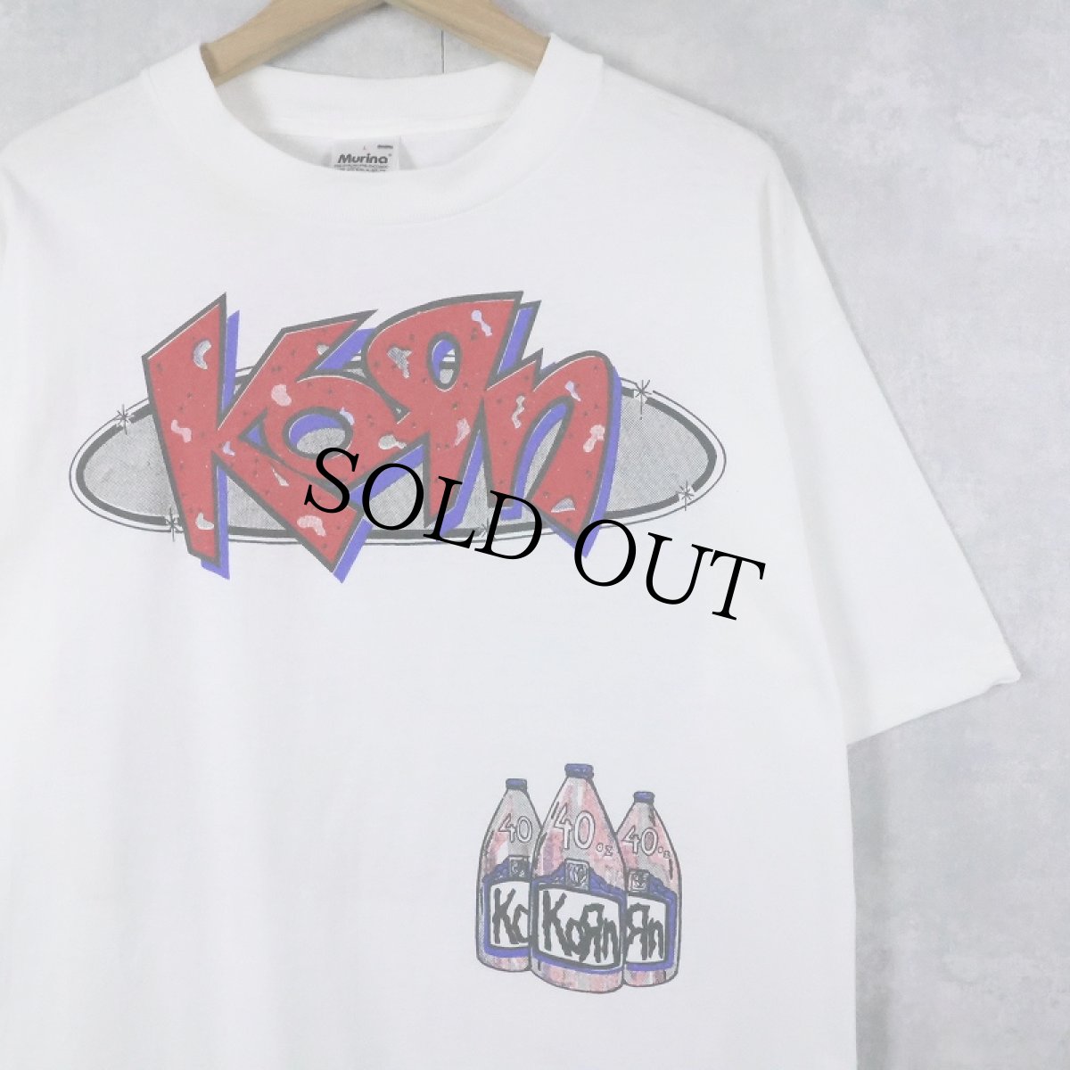 画像1: 90's Korn USA製 "Oz tour" メタルバンドツアーTシャツ L (1)